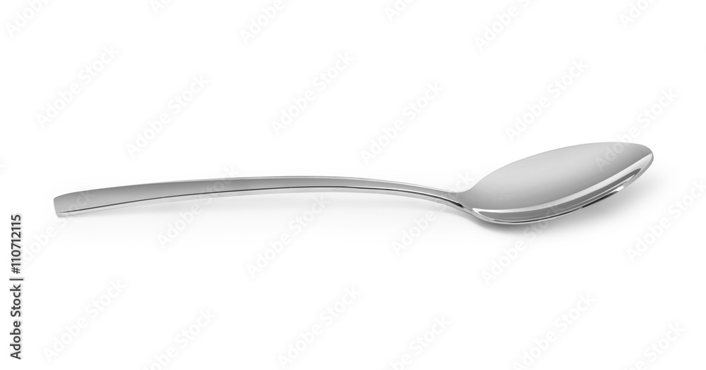 metal spoon isolated on white background