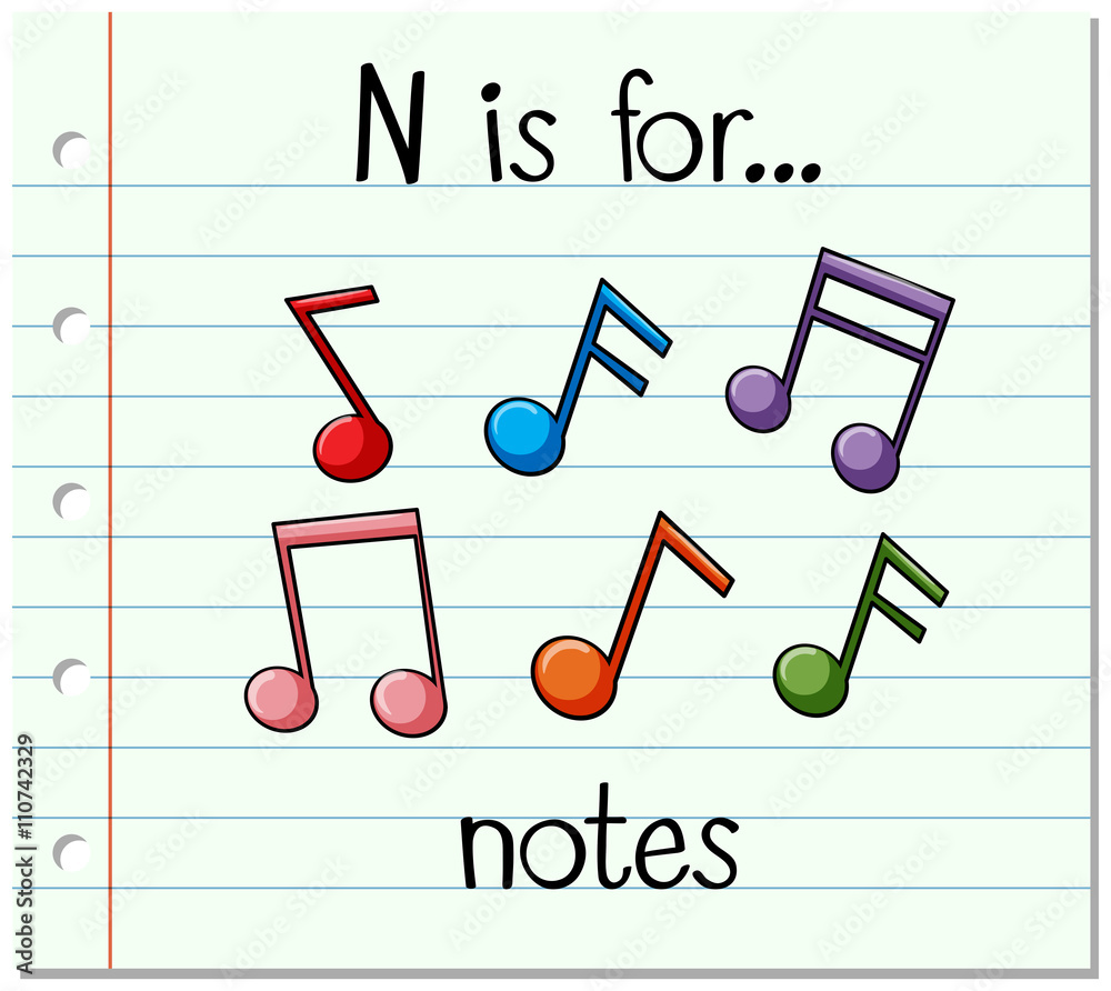 Flashcard letter N is for notes