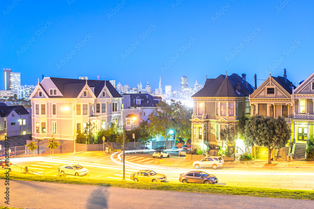 residential buildings near alamo square in san francisco