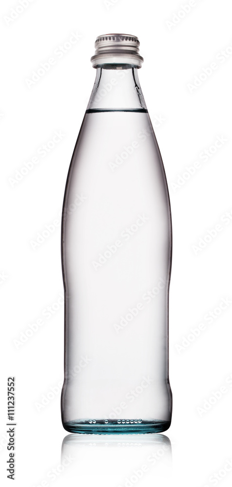 Glass bottle of water