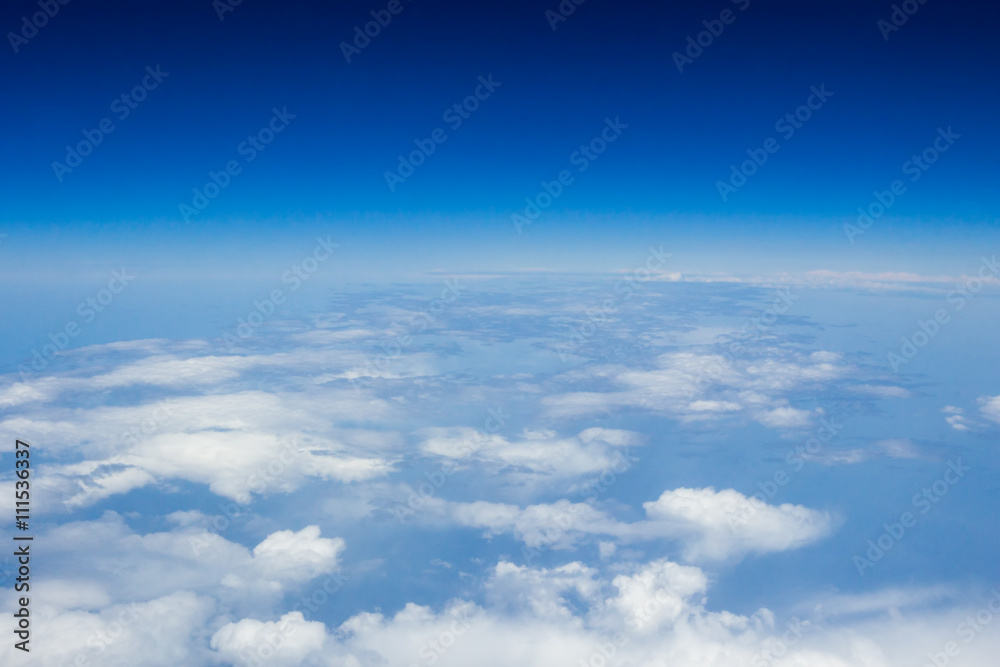 Beautiful view above clouds