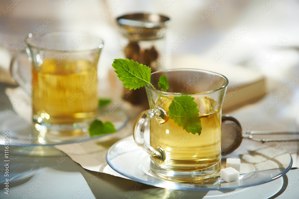 cup of mint tea