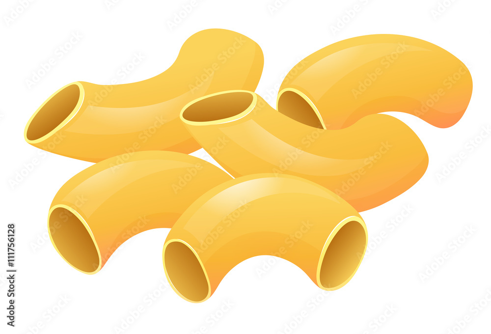 Pile of macaroni uncooked