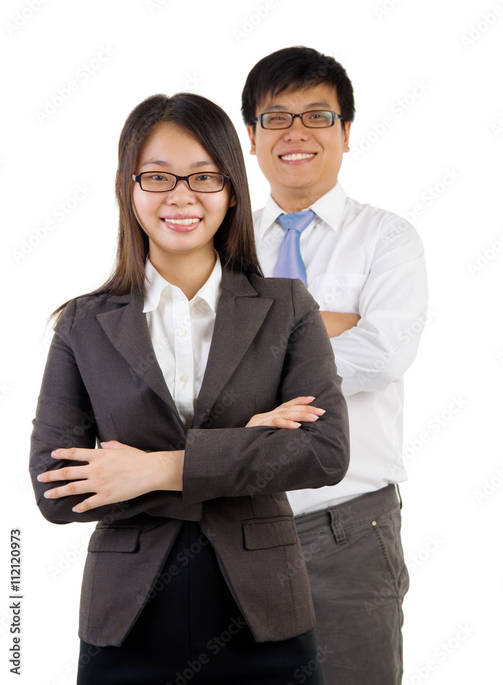 Asian business couple