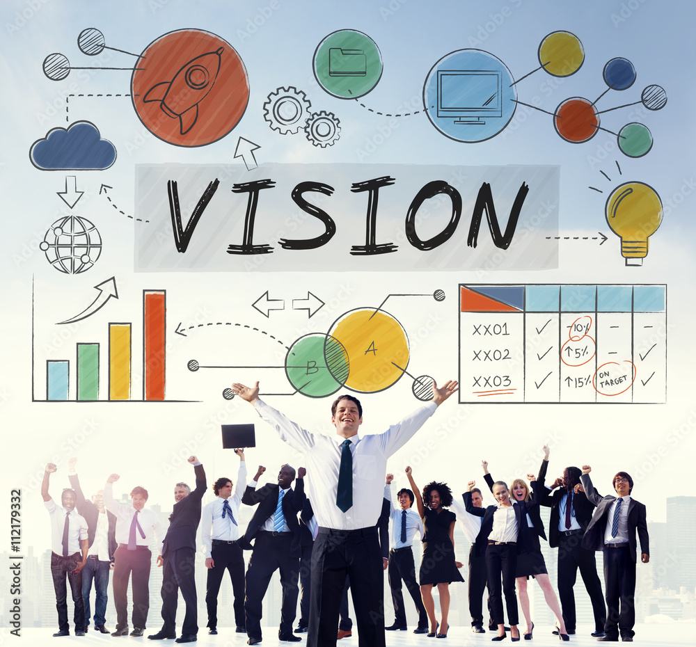 Vision Business Growth Corporate Target Concept