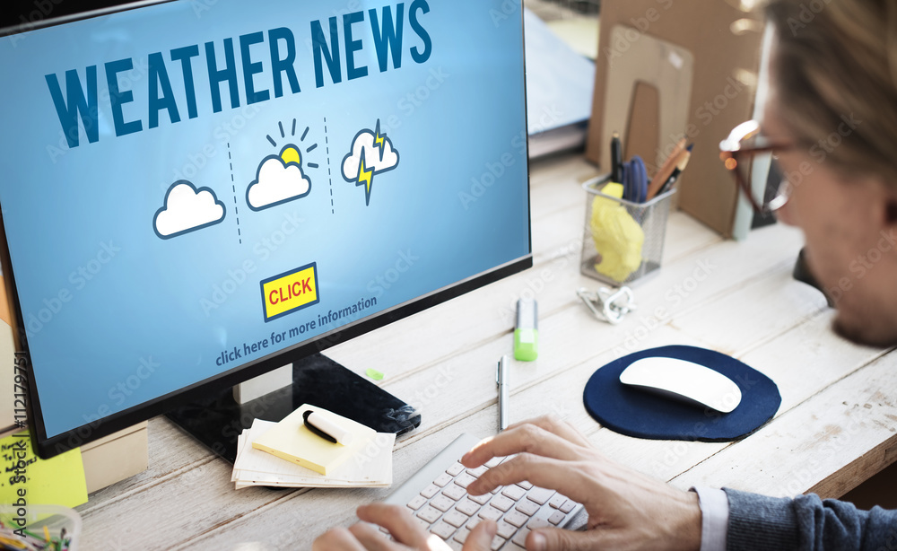 Weather News Information Reporter Concept