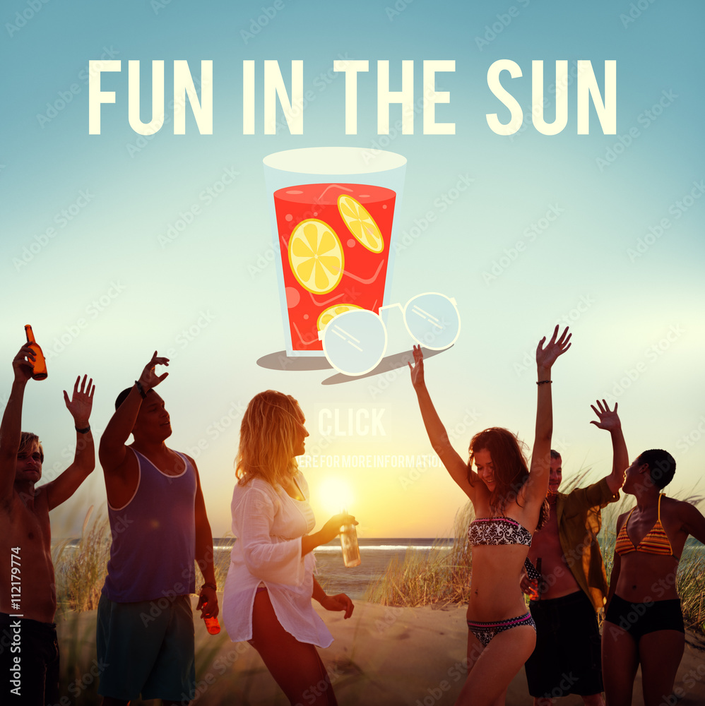 Fun in the Sun Summer Sunny Vacation Concept