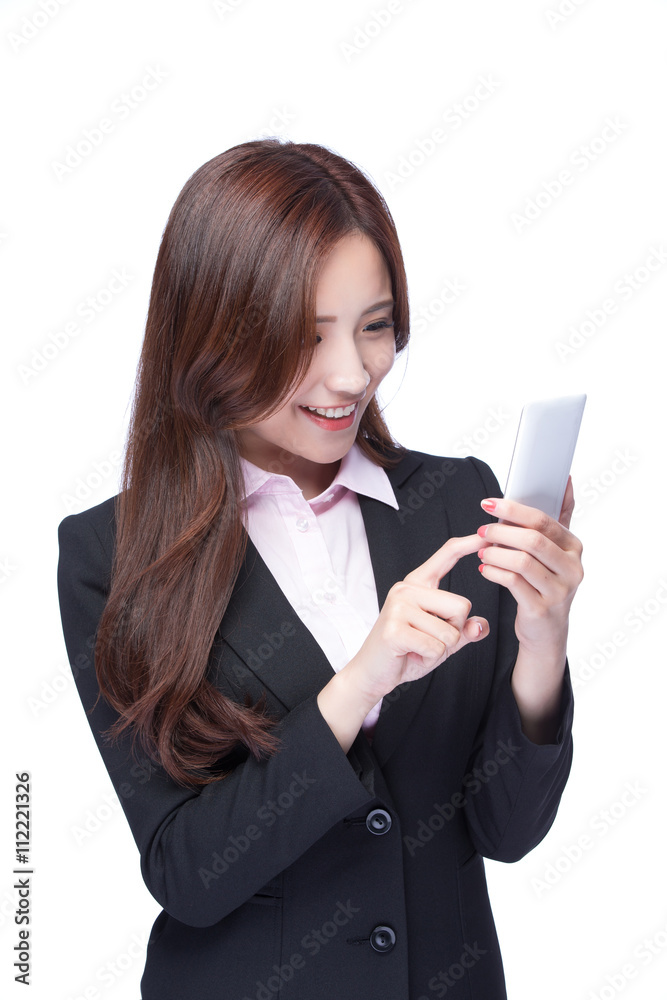 businesswoman smile using  the phone