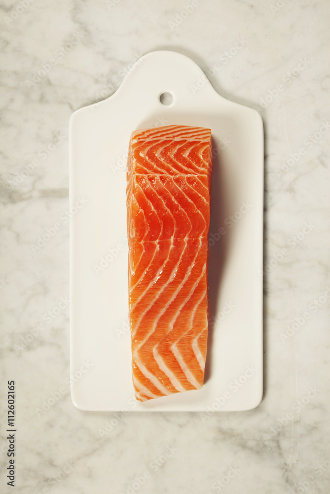 fresh raw salmon fillet