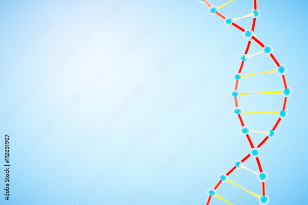 DNA on blue background