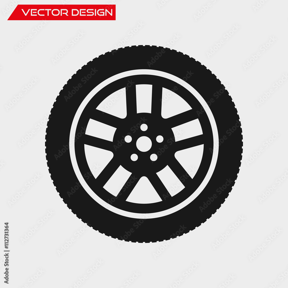 Car wheel icon