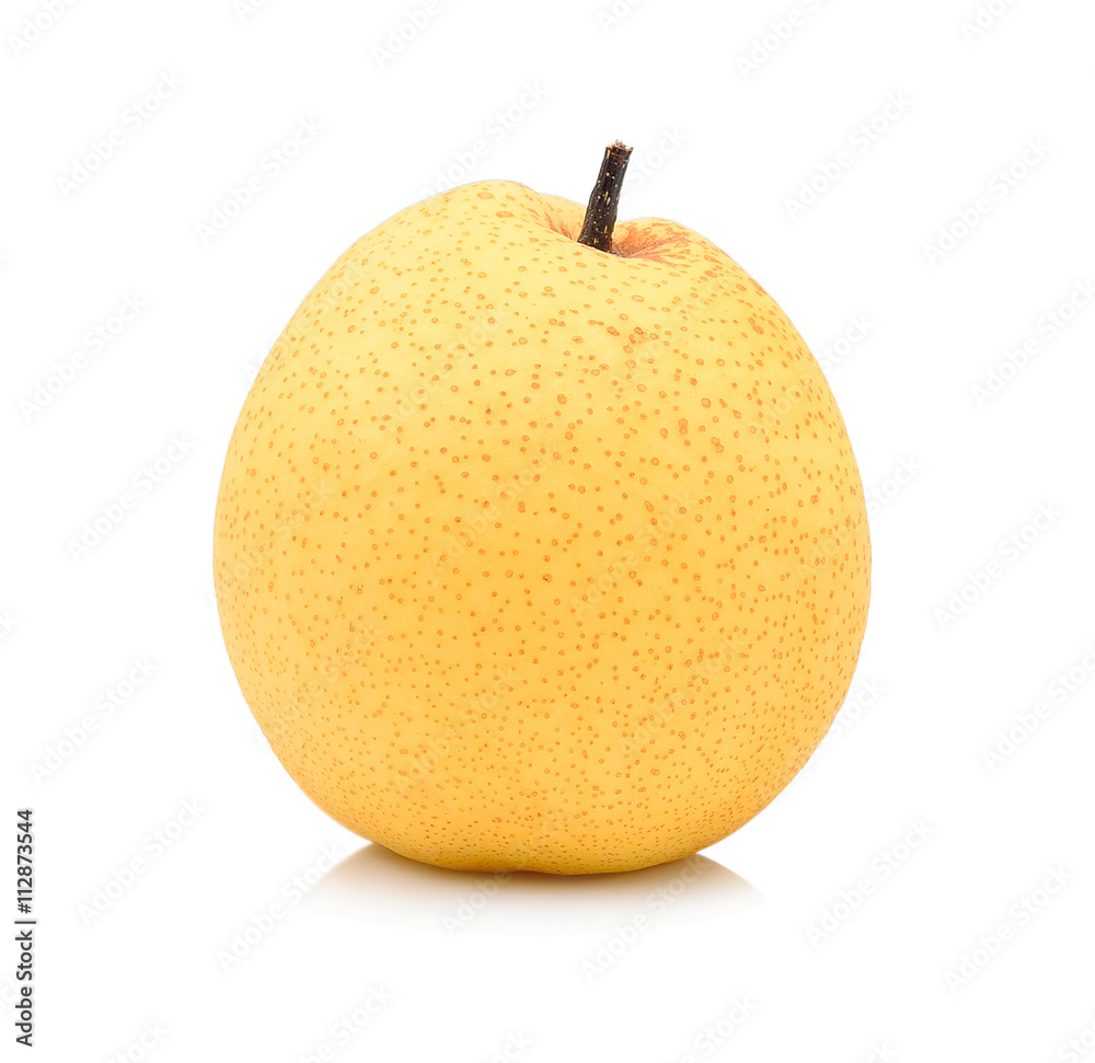 Chinese pear on white background