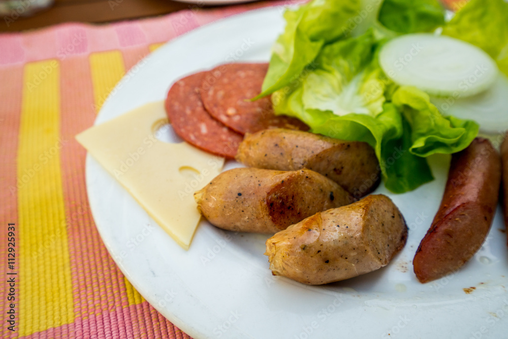 English breakfast in low depth of field