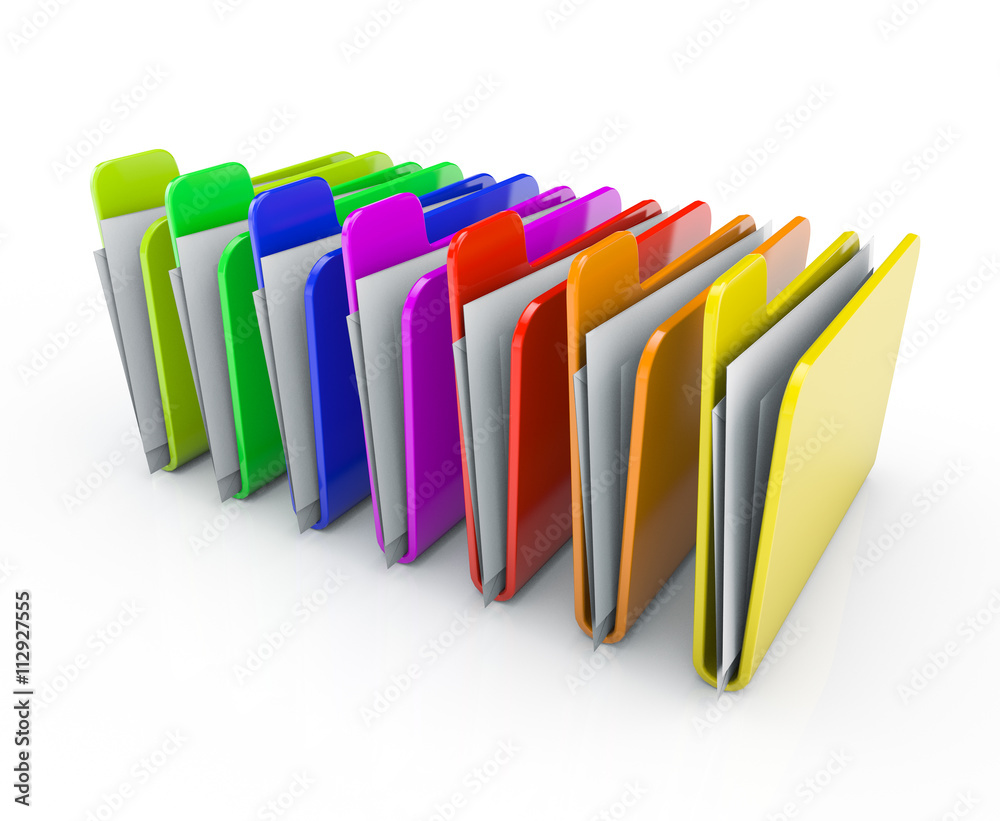 Colorful folders