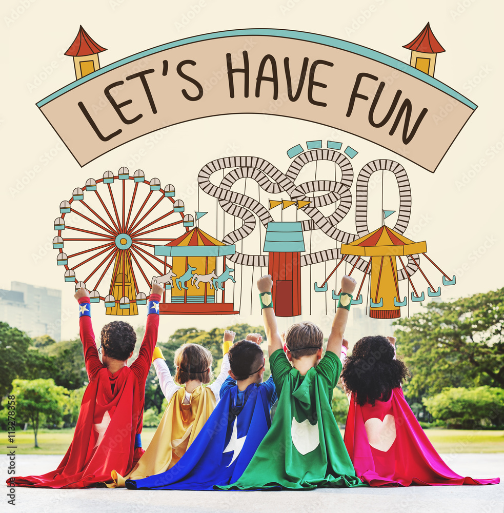 Lets Have Fun Children Kids Graphic Concept