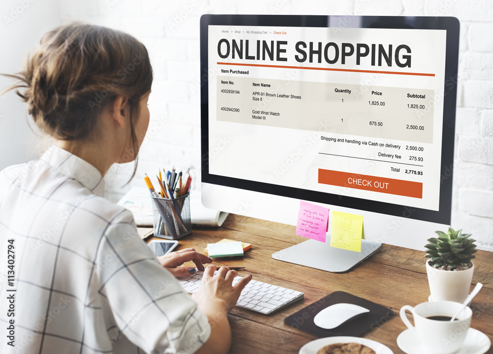 E-commerce Online Shopping Website Technology Concept