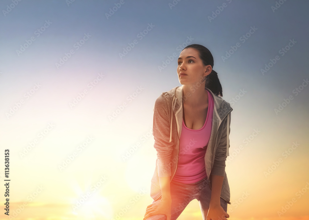 woman running in the nature