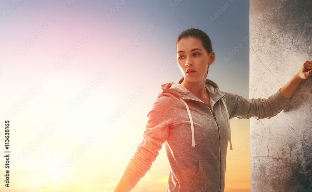 woman running in the nature