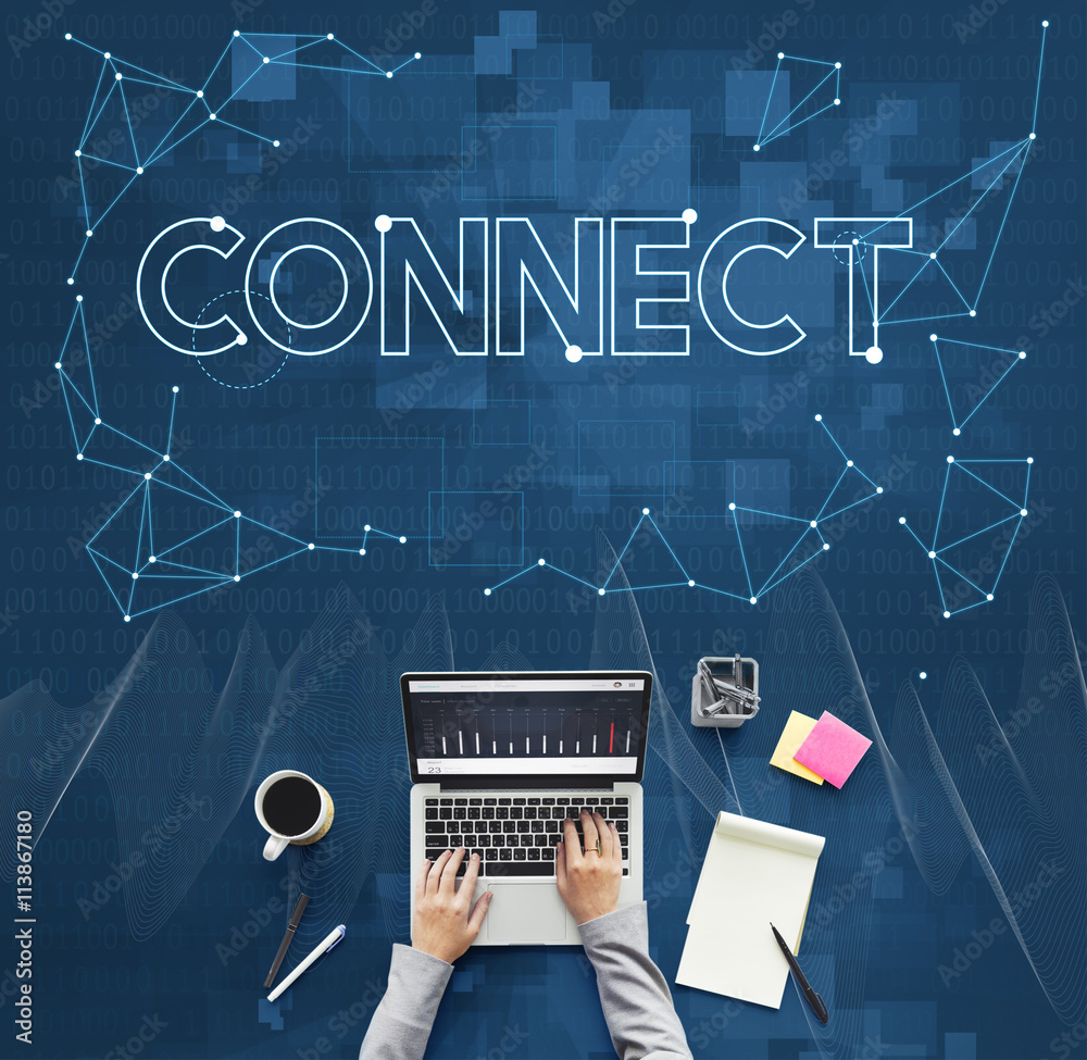 Connect Communication Link Network Sharing Concept