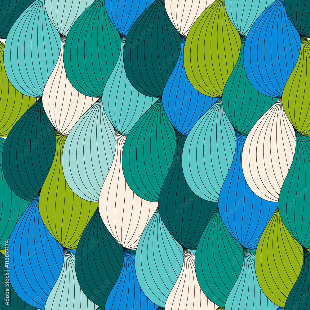 Abstract Wave Seamless Pattern Background. Vector Illustration