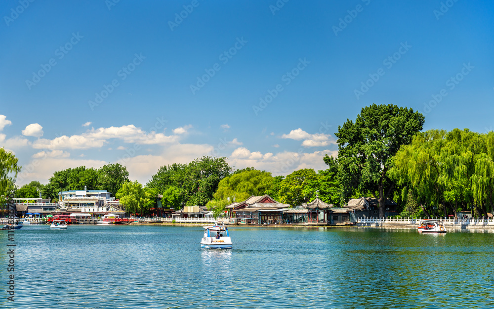 Qianhai lake in Shichahai area of Beijing