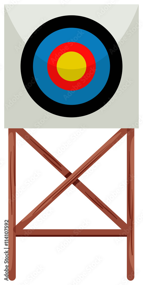 Shooting target on white background