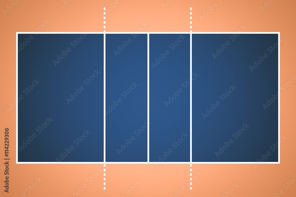 Digital image of tennis field