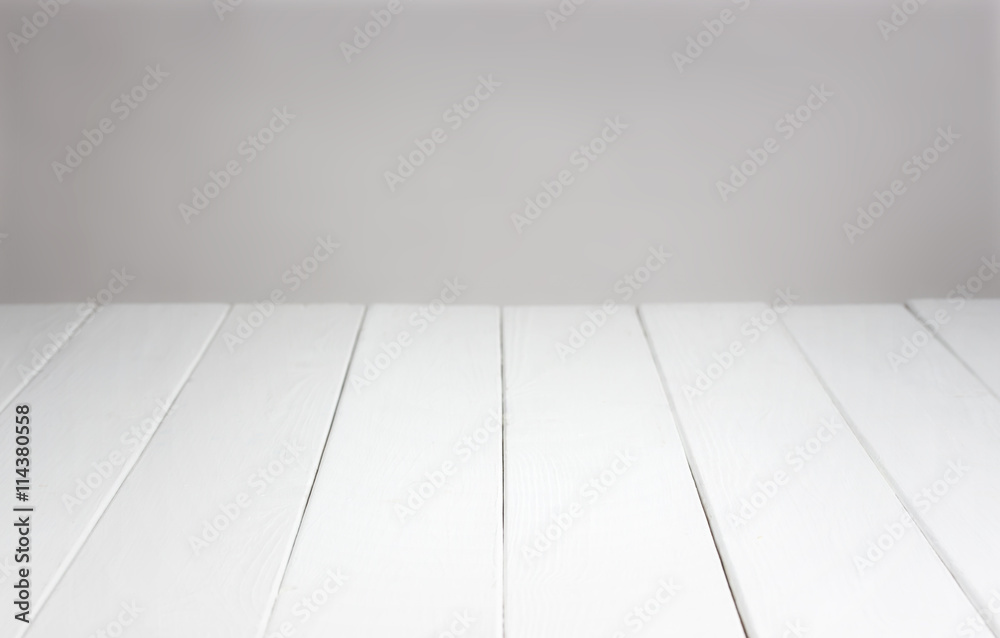 White wooden background for the product display montage