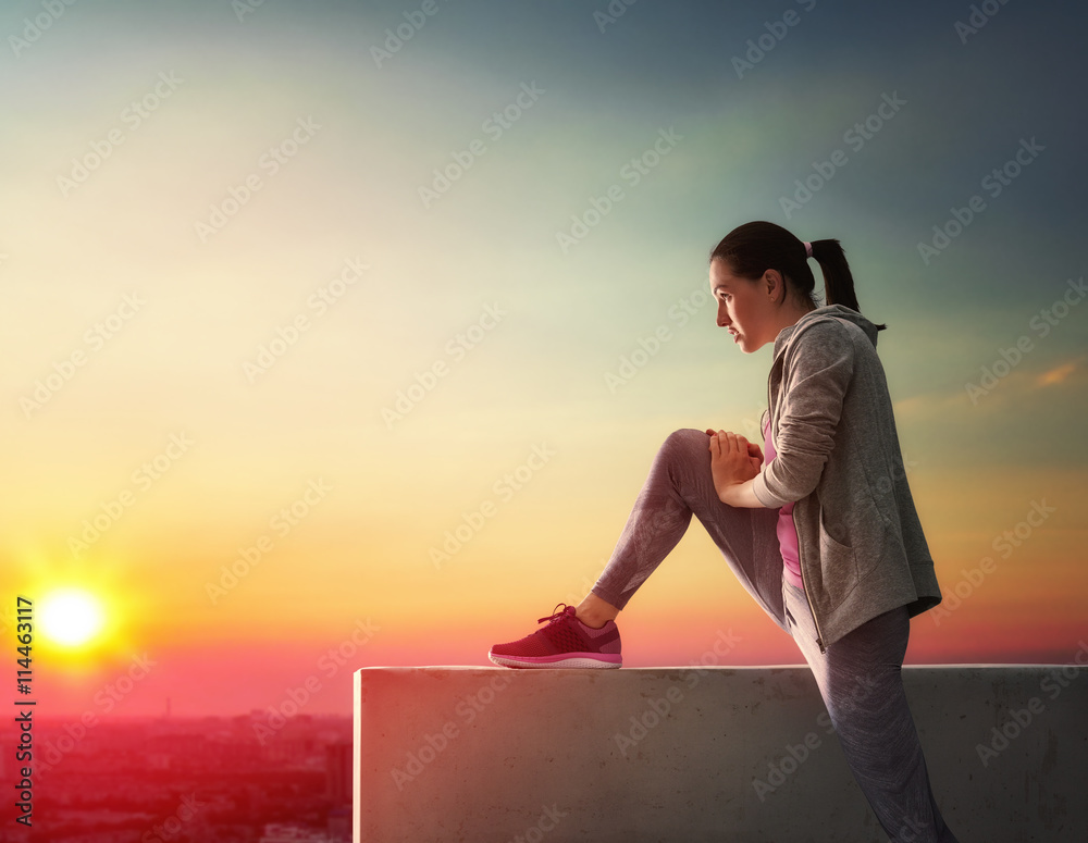 woman running in the nature