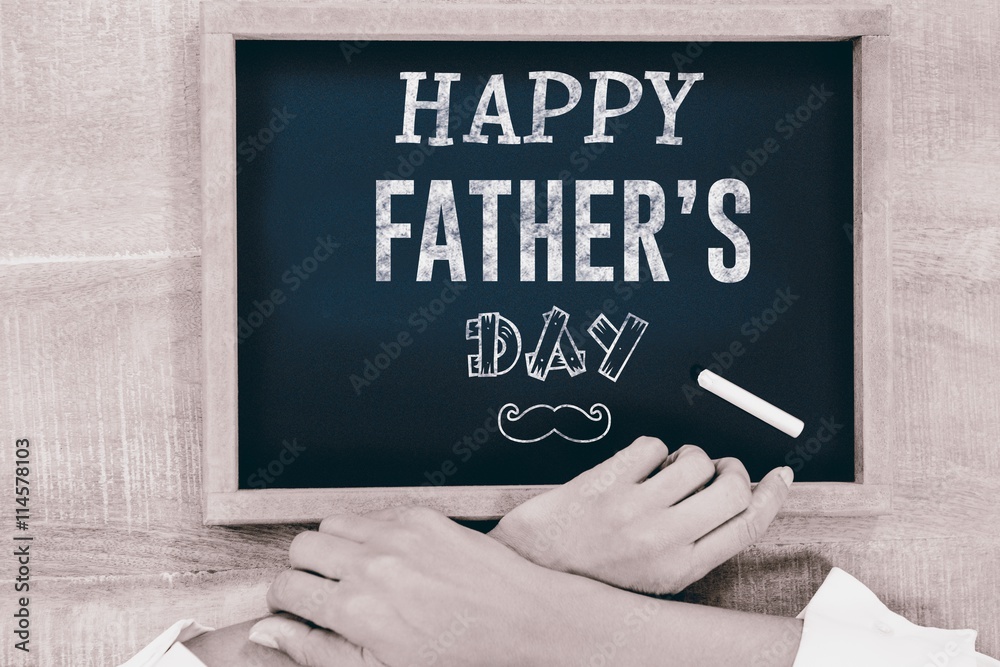 Composite image of fathers day greeting