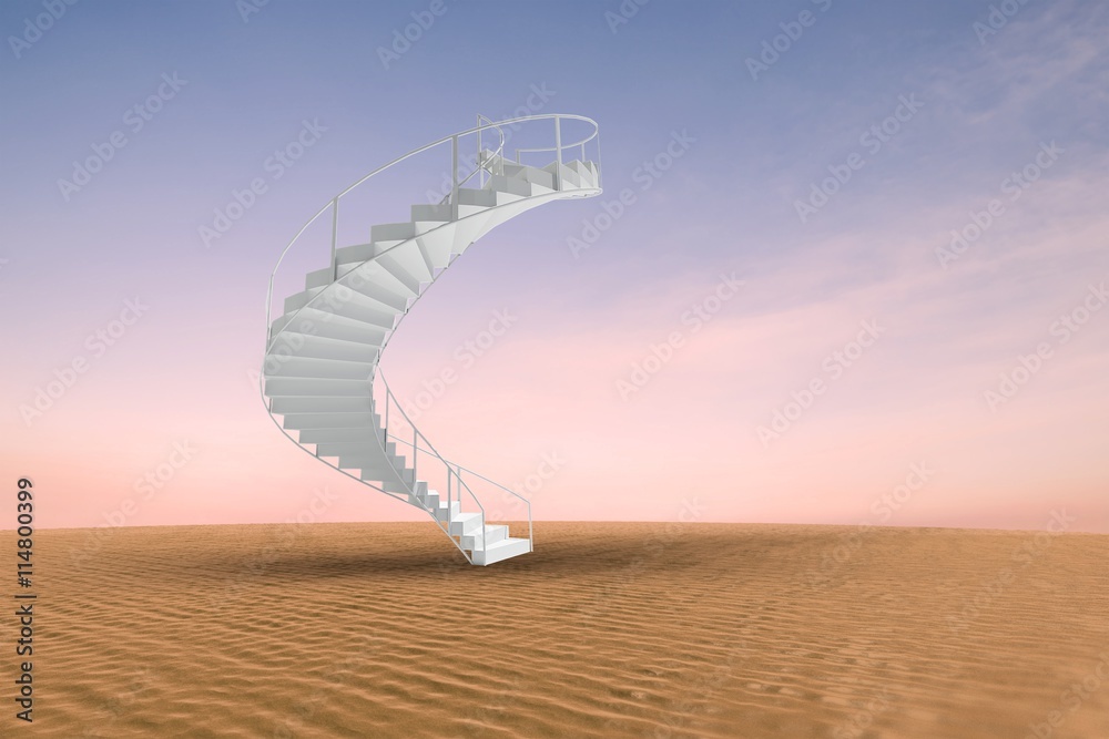 Composite image of image of isolated stairs