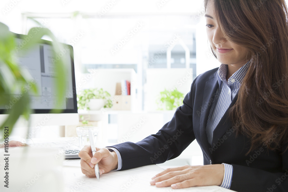 Business woman working in the office