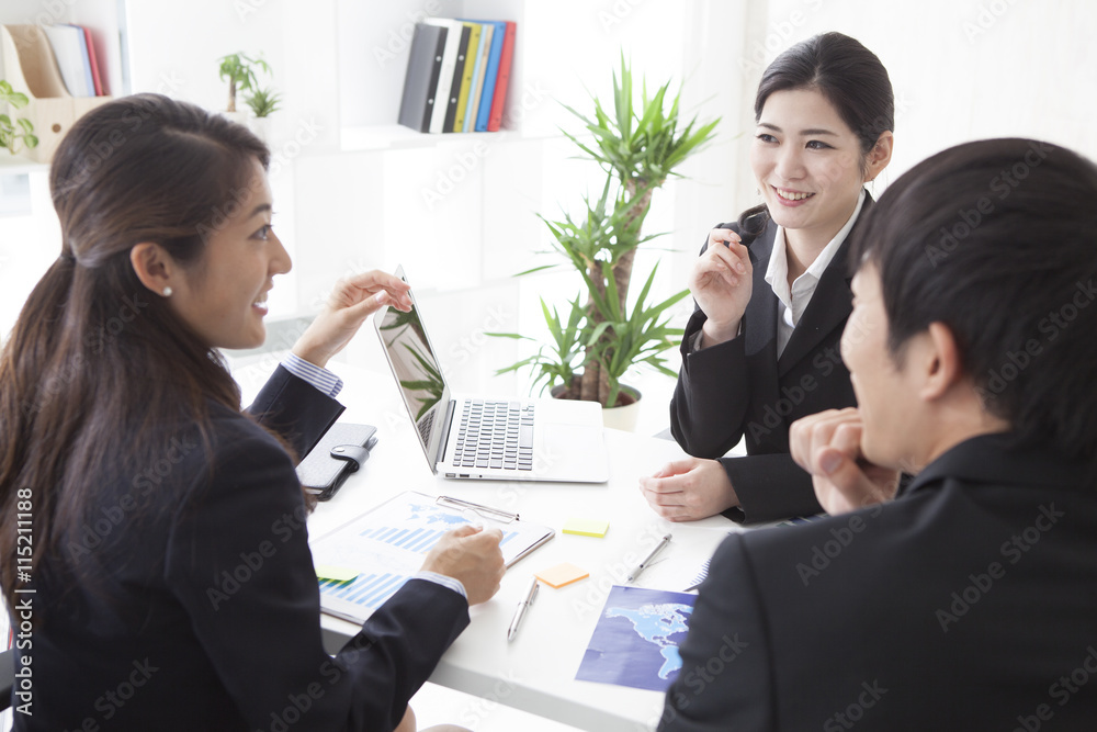 Businessmen have a fun and meeting in the office