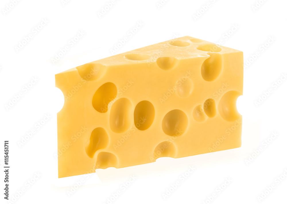 Cheese isolated on white background. With clipping path.