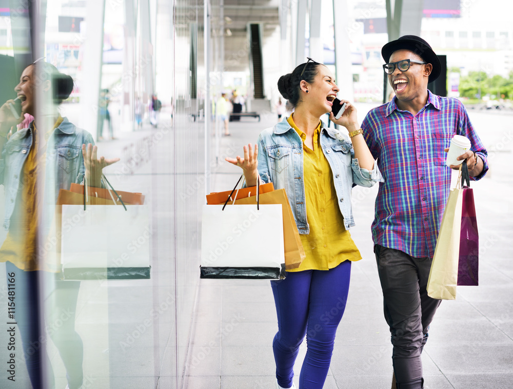 Couple Shopping Dating Enjoyment Consumer Concept