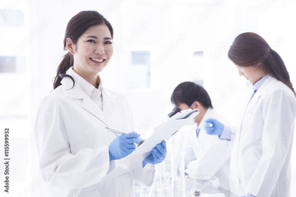 Asian female researcher