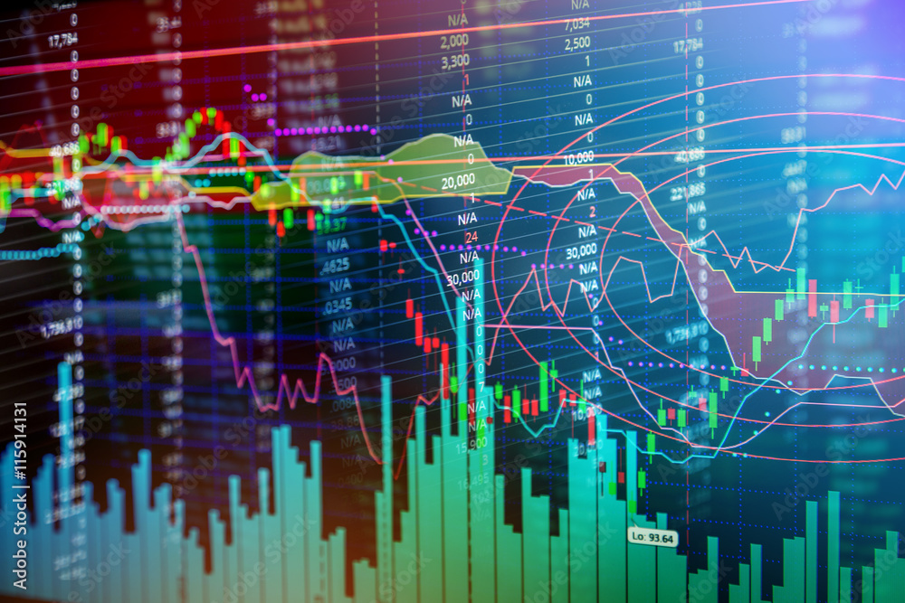 World economics finance stock graph