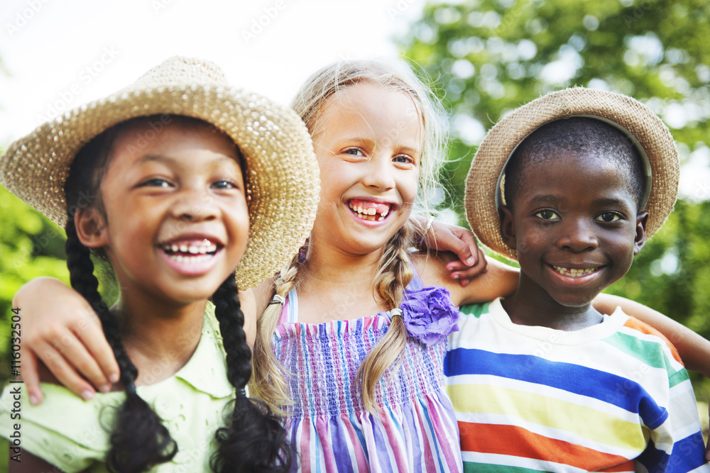 Children Friendship Togetherness Smiling Happiness