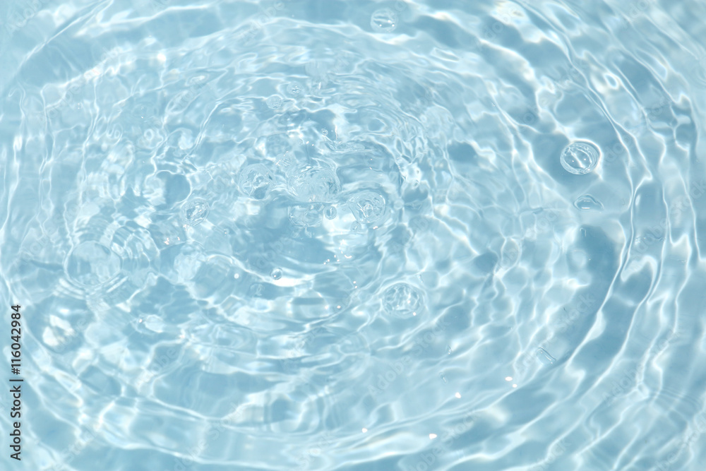 water ripple and shiny blue background