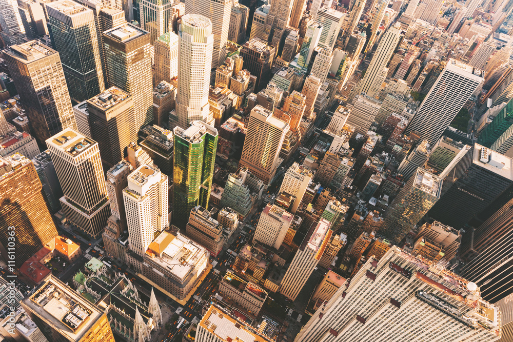 Aerial view of Midtown Manhattan