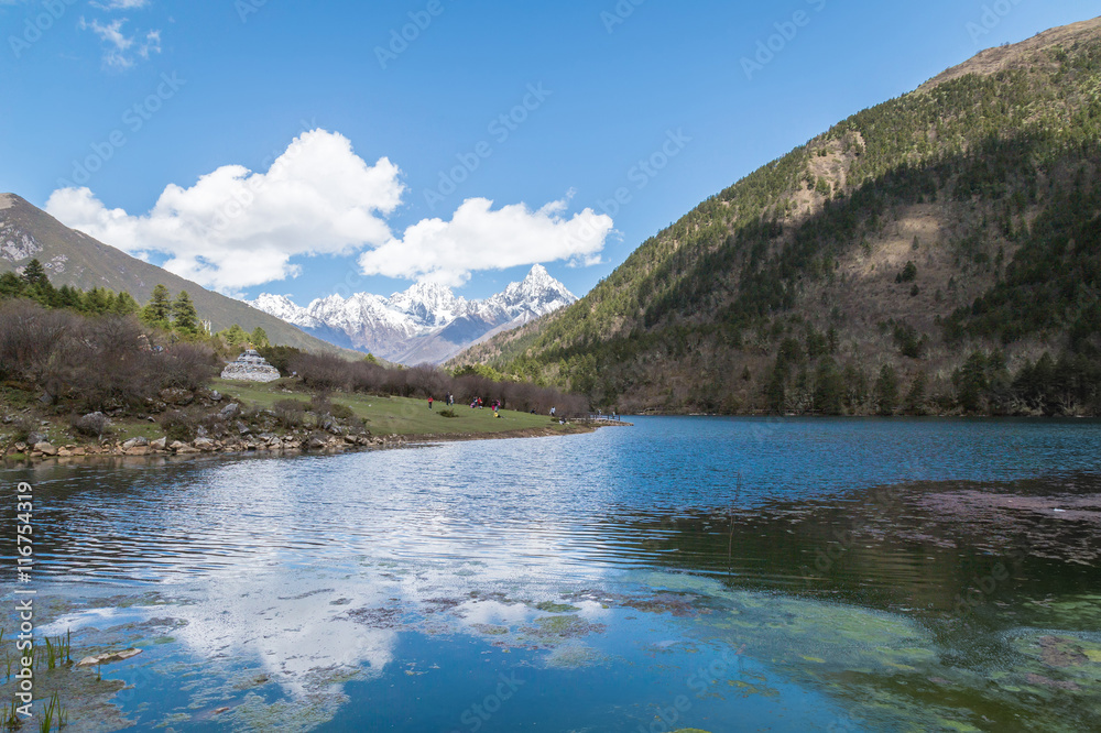 山景、湖泊和水库