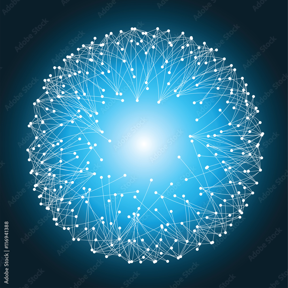 Futuristic data network illustration