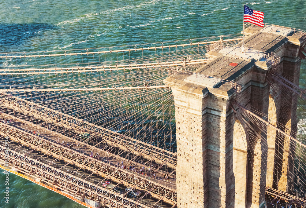 Brooklyn Bridge over the East River in New York