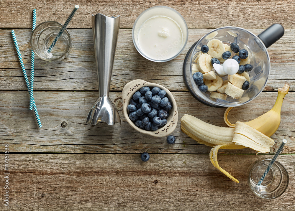 ingredients for making smoothie