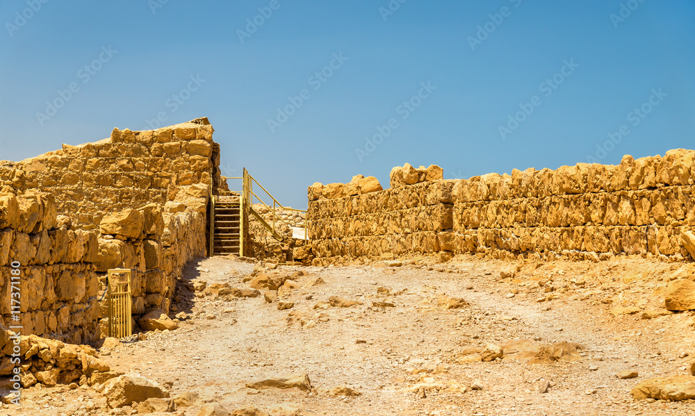 View on ruins of Masada fortress - Judaean Desert, Israel