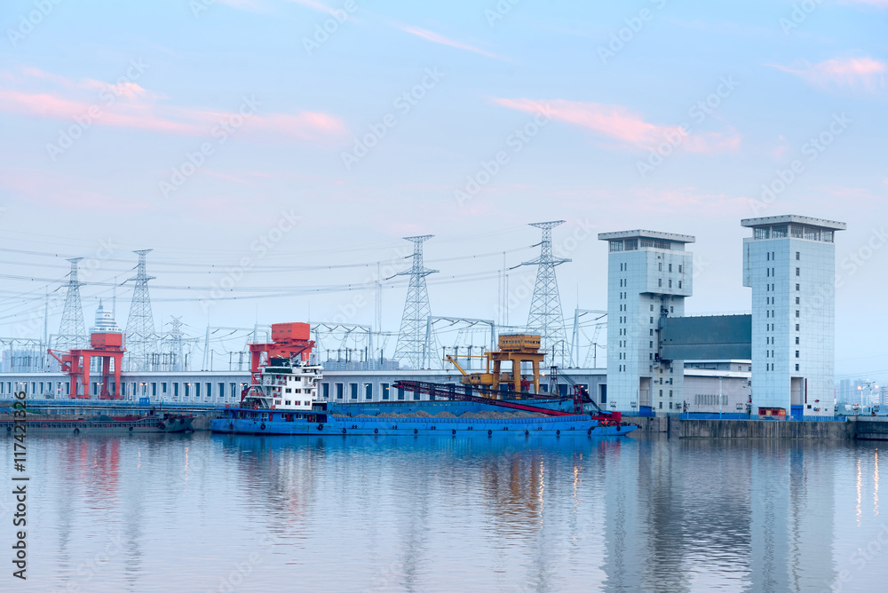 The famous Gezhouba large water conservancy in Chinas Yangtze River.