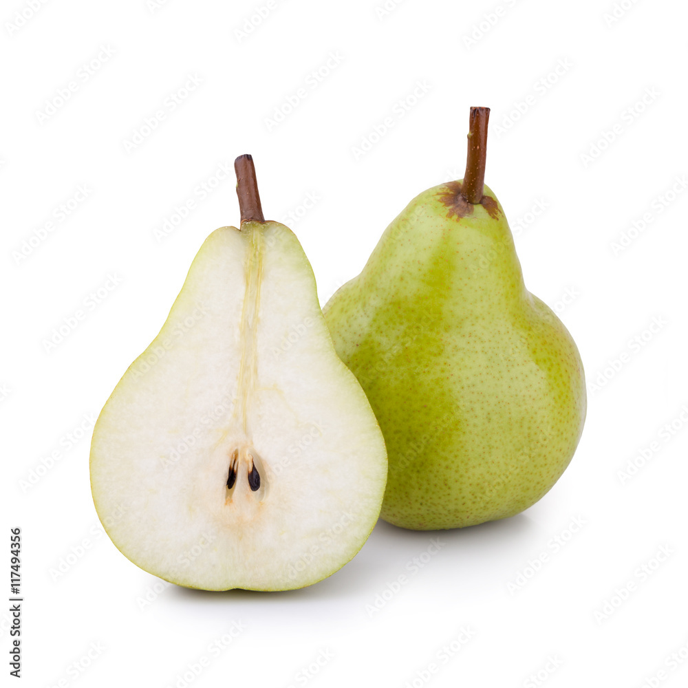 pears isolated on white background