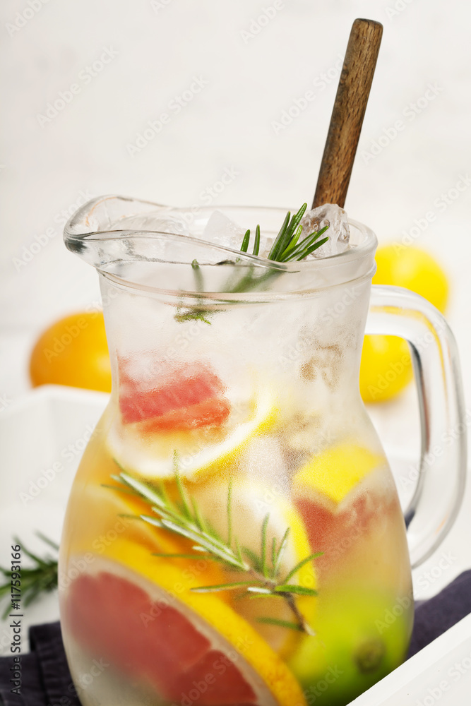 Detox citrus infused flavored water.