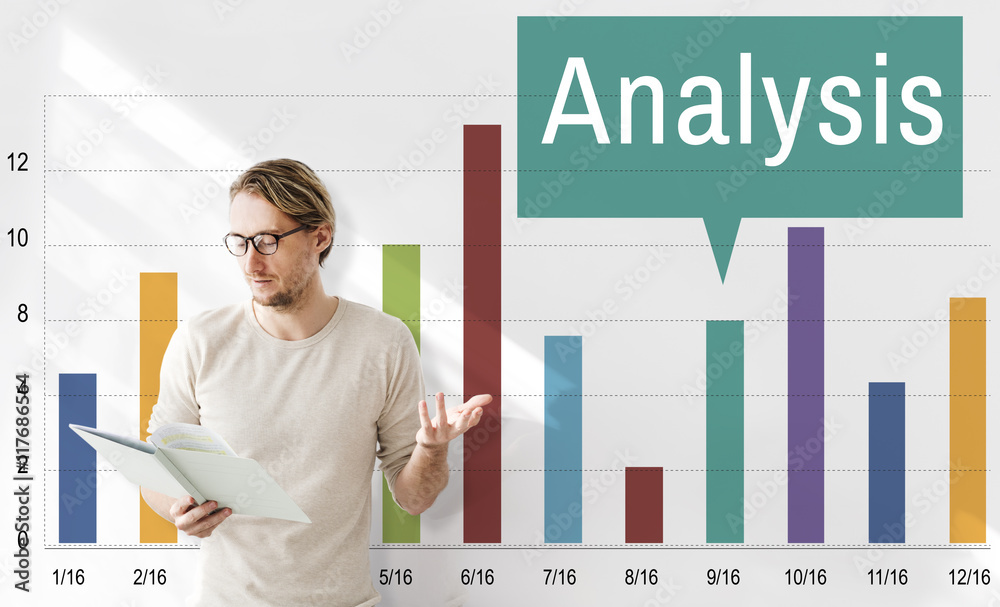 分析分析图表增长统计概念
