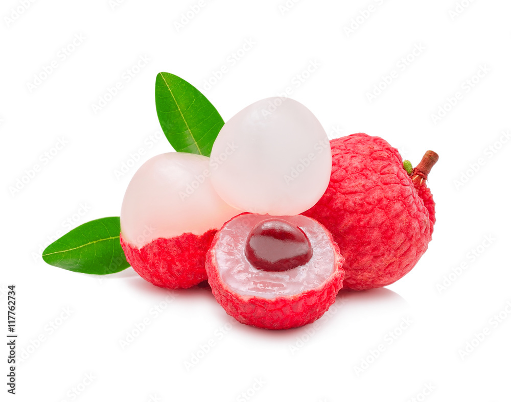 lychee isolated on white background